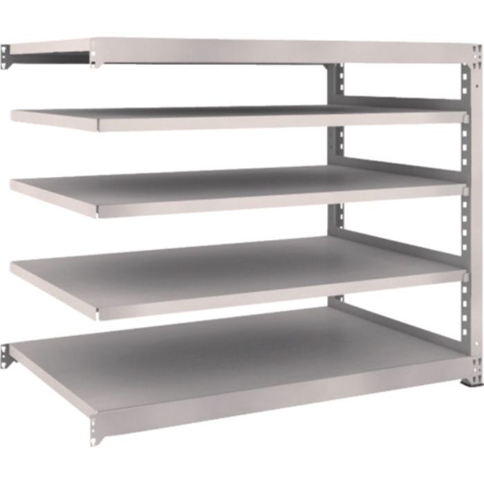 TRUSCO スチールラック M5型中量棚 1500×921×H1200 5段 連結 ネオグレー(Tcode:5091969)