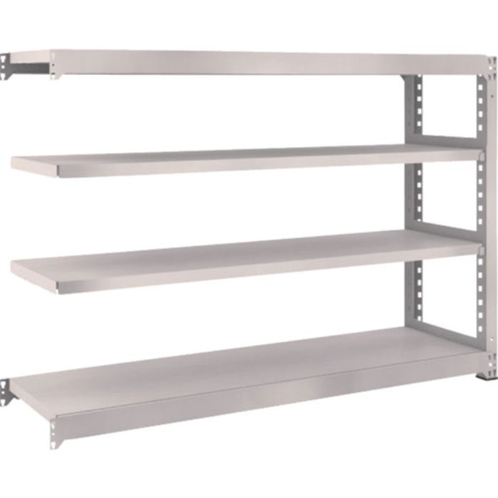 TRUSCO スチールラック M5型中量棚 1800×471×H1200 4段 連結 ネオグレー(Tcode:5091837)