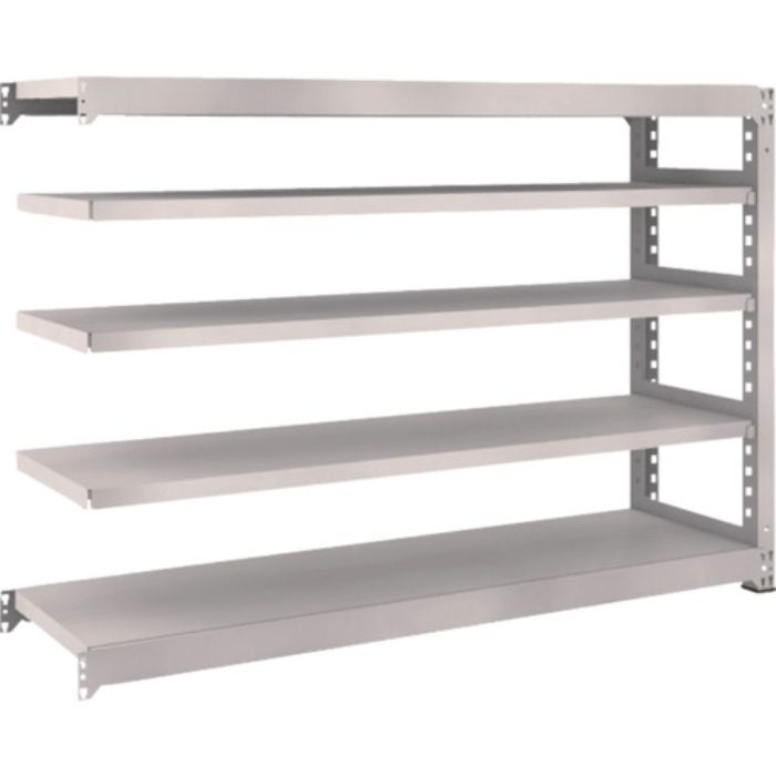 TRUSCO スチールラック M5型中量棚 1800×471×H1200 5段 連結 ネオグレー(Tcode:5091853)