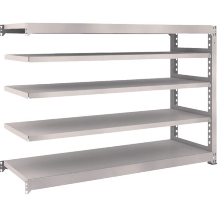 TRUSCO スチールラック M5型中量棚 1800×571×H1200 5段 連結 ネオグレー(Tcode:5091896)