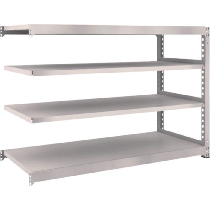 TRUSCO スチールラック M5型中量棚 1800×721×H1200 4段 連結 ネオグレー(Tcode:5091918)