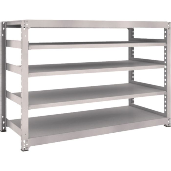 TRUSCO スチールラック M5型中量棚 1800×721×H1200 5段 単体 ネオグレー(Tcode:5060320)