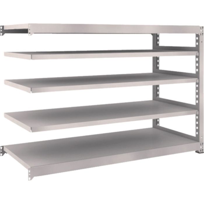 TRUSCO スチールラック M5型中量棚 1800×721×H1200 5段 連結 ネオグレー(Tcode:5091934)