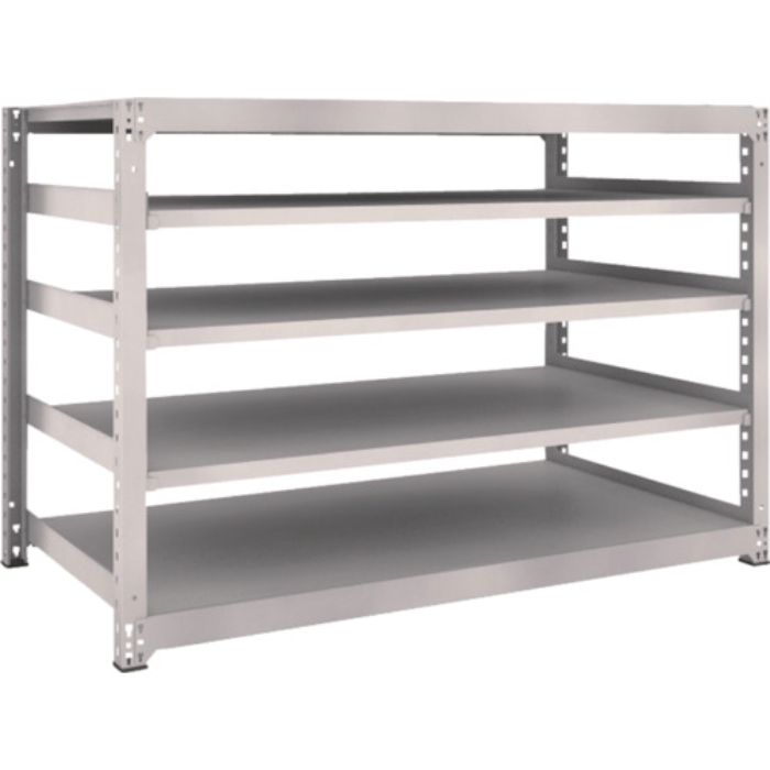 TRUSCO スチールラック M5型中量棚 1800×921×H1200 5段 単体 ネオグレー(Tcode:5060362)