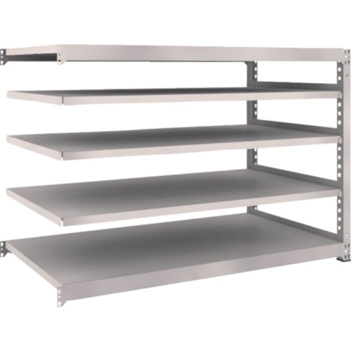 TRUSCO スチールラック M5型中量棚 1800×921×H1200 5段 連結 ネオグレー(Tcode:5091977)