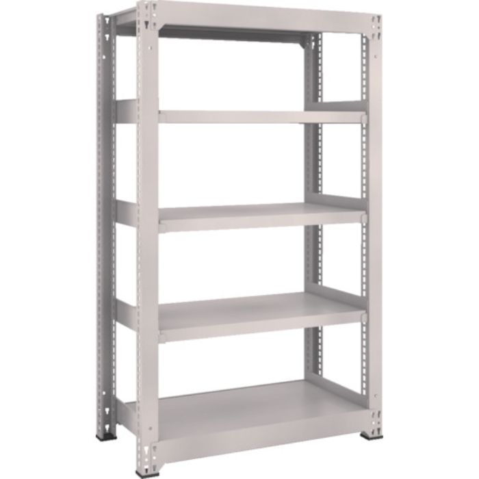 TRUSCO スチールラック M5型中量棚 900×471×H1500 5段 単体 ネオグレー(Tcode:5063485)