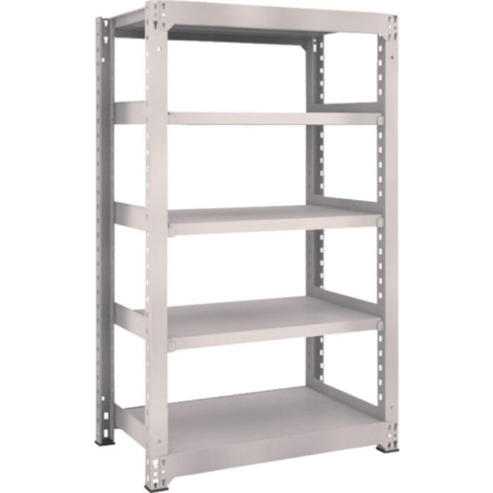 TRUSCO スチールラック M5型中量棚 900×571×H1500 5段 単体 ネオグレー(Tcode:5063523)