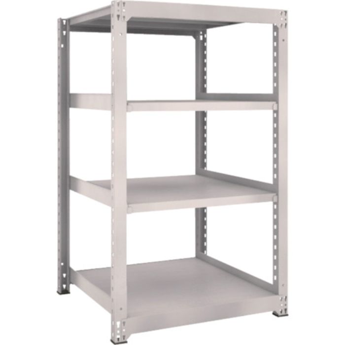 TRUSCO スチールラック M5型中量棚 900×921×H1500 4段 単体 ネオグレー(Tcode:5063582)