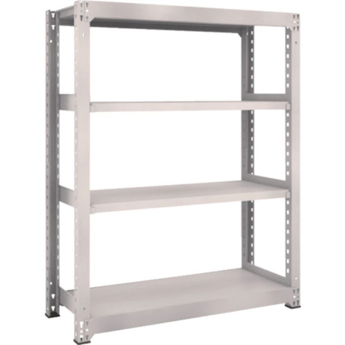 TRUSCO スチールラック M5型中量棚 1200×471×H1500 4段 単体 ネオグレー(Tcode:5060541)