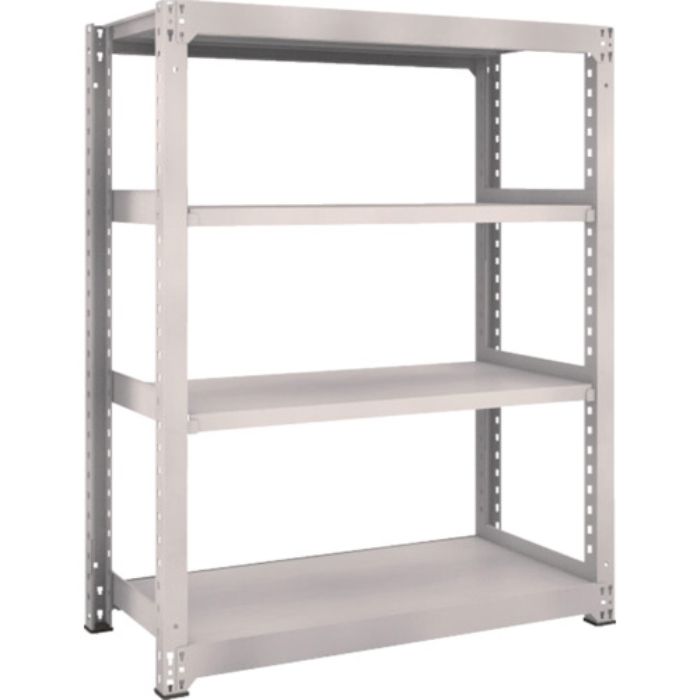 TRUSCO スチールラック M5型中量棚 1200×571×H1500 4段 単体 ネオグレー(Tcode:5060583)