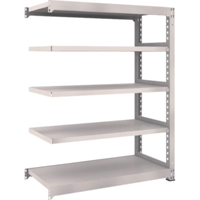 TRUSCO スチールラック M5型中量棚 1200×571×H1500 5段 連結 ネオグレー(Tcode:5090679)