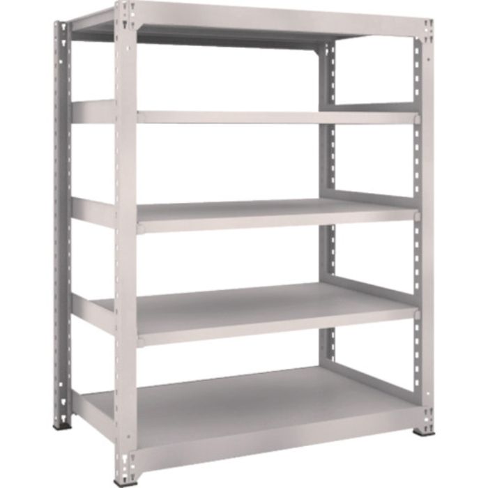 TRUSCO スチールラック M5型中量棚 1200×721×H1500 5段 単体 ネオグレー(Tcode:5060648)