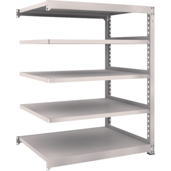 TRUSCO スチールラック M5型中量棚 1200×921×H1500 5段 連結 ネオグレー(Tcode:5090750)