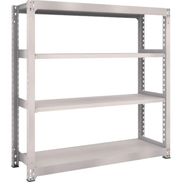 TRUSCO スチールラック M5型中量棚 1500×471×H1500 4段 単体 ネオグレー(Tcode:5063621)