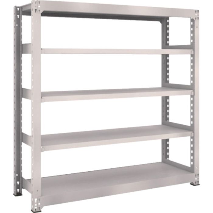 TRUSCO スチールラック M5型中量棚 1500×471×H1500 5段 単体 ネオグレー(Tcode:5063647)