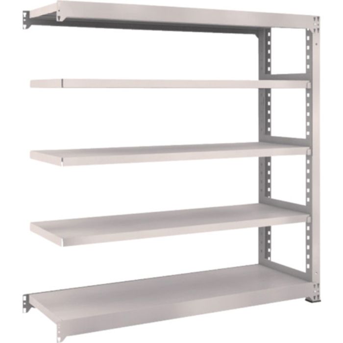 TRUSCO スチールラック M5型中量棚 1500×471×H1500 5段 連結 ネオグレー(Tcode:5090784)