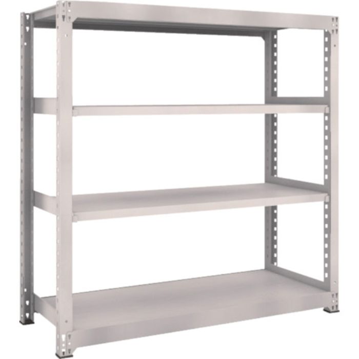 TRUSCO スチールラック M5型中量棚 1500×571×H1500 4段 単体 ネオグレー(Tcode:5063663)