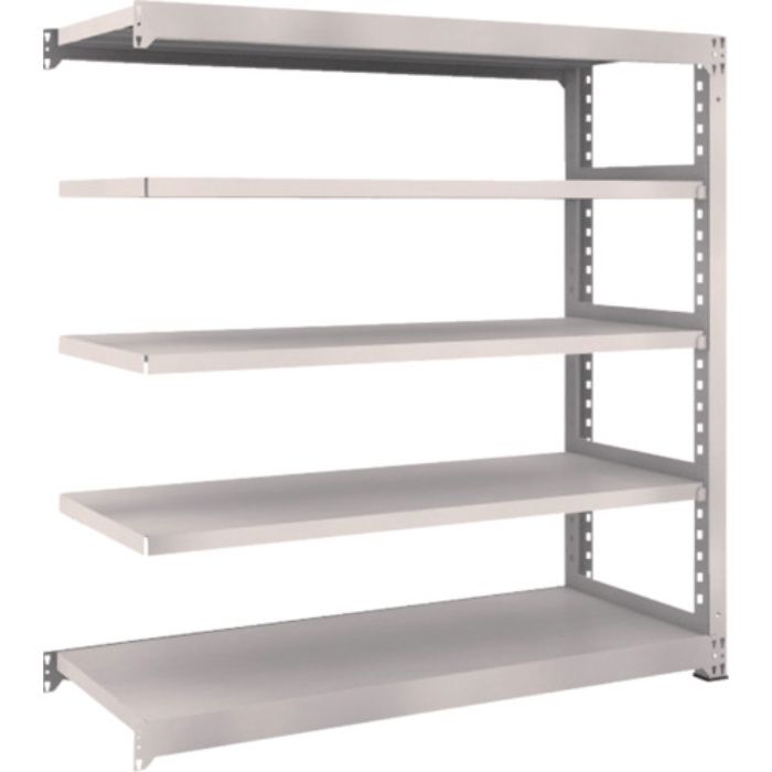 TRUSCO スチールラック M5型中量棚 1500×571×H1500 5段 連結 ネオグレー(Tcode:5090822)