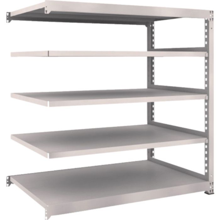 TRUSCO スチールラック M5型中量棚 1500×921×H1500 5段 連結 ネオグレー(Tcode:5090903)