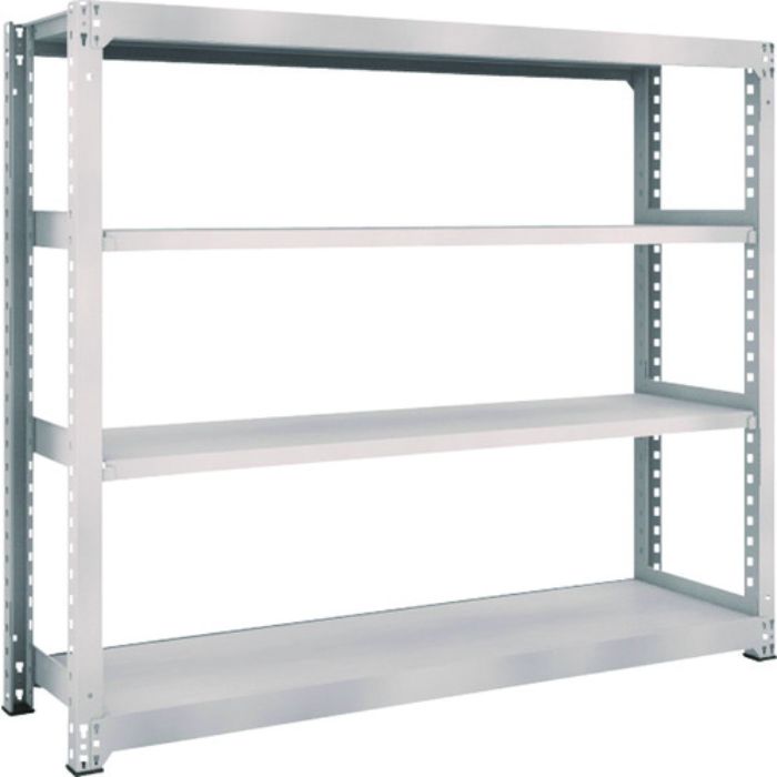 TRUSCO スチールラック M5型中量棚 1800×471×H1500 4段 単体 ネオグレー(Tcode:5060389)