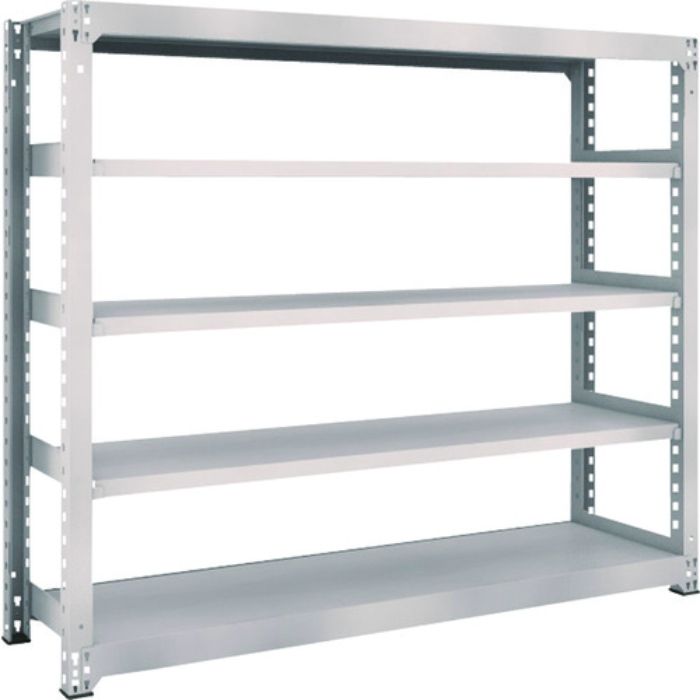 TRUSCO スチールラック M5型中量棚 1800×471×H1500 5段 単体 ネオグレー(Tcode:5060401)