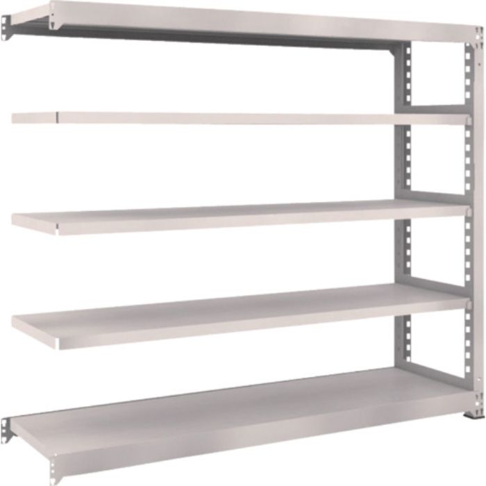 TRUSCO スチールラック M5型中量棚 1800×471×H1500 5段 連結 ネオグレー(Tcode:5090792)