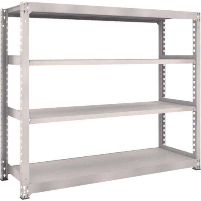 TRUSCO スチールラック M5型中量棚 1800×571×H1500 4段 単体 ネオグレー(Tcode:5060427)