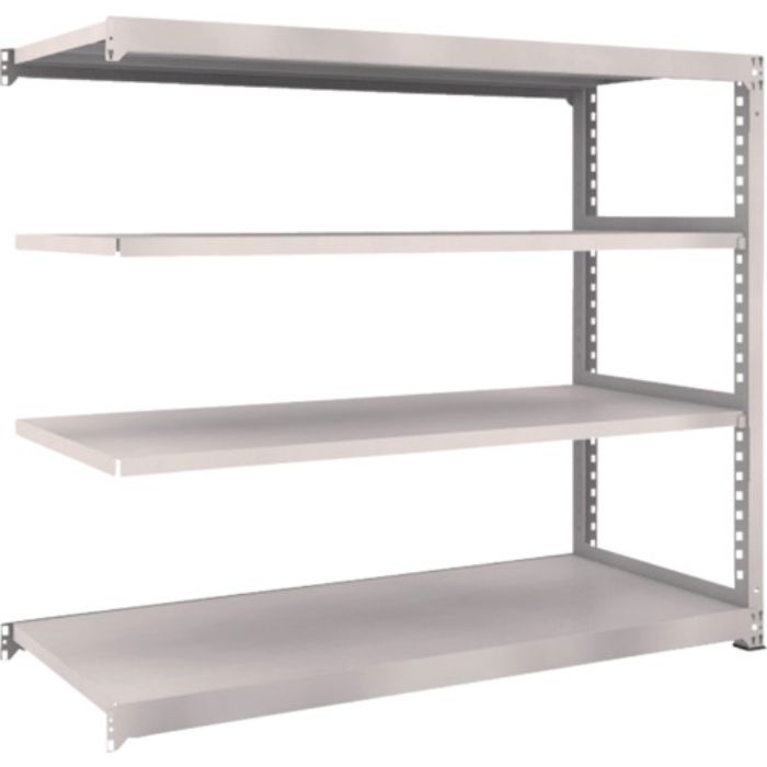 TRUSCO スチールラック M5型中量棚 1800×721×H1500 4段 連結 ネオグレー(Tcode:5090857)