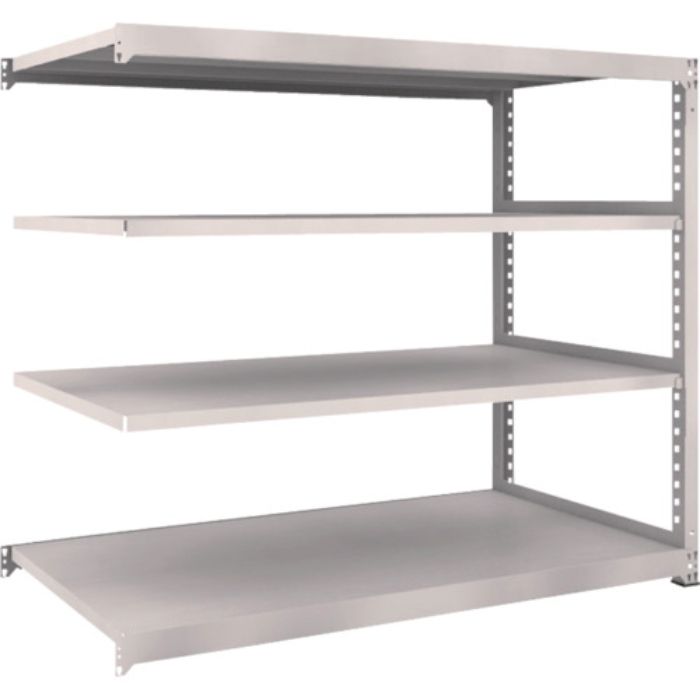 TRUSCO スチールラック M5型中量棚 1800×921×H1500 4段 連結 ネオグレー(Tcode:5090890)