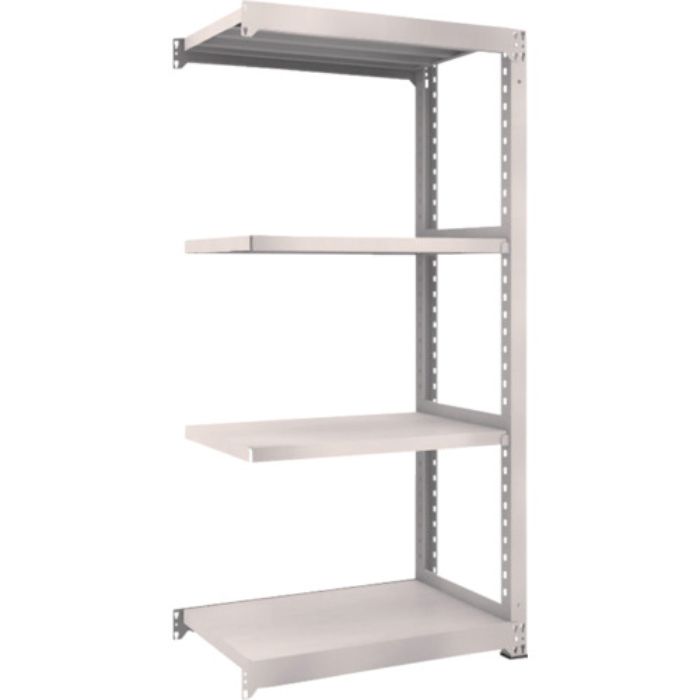 TRUSCO スチールラック M5型中量棚 900×571×H1800 4段 連結 ネオグレー(Tcode:5090962)