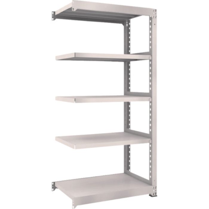 TRUSCO スチールラック M5型中量棚 900×571×H1800 5段 連結 ネオグレー(Tcode:5090989)