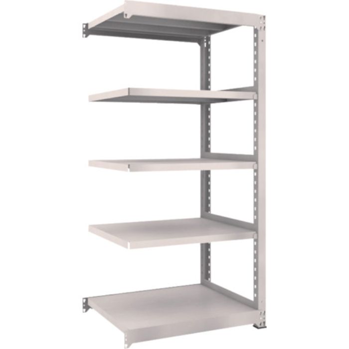 TRUSCO スチールラック M5型中量棚 900×721×H1800 5段 連結 ネオグレー(Tcode:5091021)