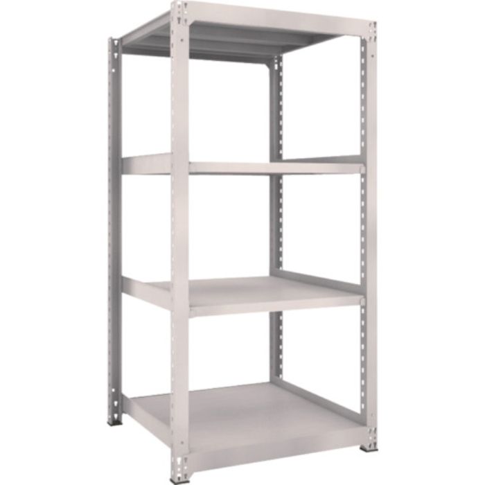 TRUSCO スチールラック M5型中量棚 900×921×H1800 4段 単体 ネオグレー(Tcode:5063906)