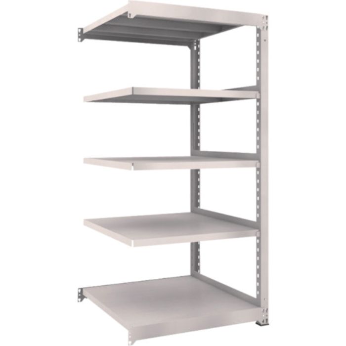 TRUSCO スチールラック M5型中量棚 900×921×H1800 5段 連結 ネオグレー(Tcode:5091063)