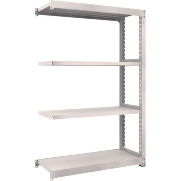 TRUSCO スチールラック M5型中量棚 1200×471×H1800 4段 連結 ネオグレー(Tcode:5090938)