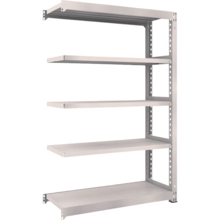 TRUSCO スチールラック M5型中量棚 1200×471×H1800 5段 連結 ネオグレー(Tcode:5090954)