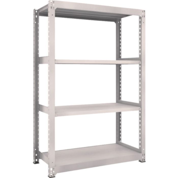 TRUSCO スチールラック M5型中量棚 1200×571×H1800 4段 単体 ネオグレー(Tcode:5060745)