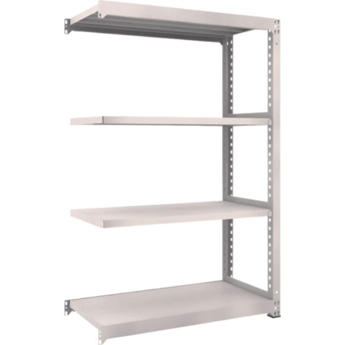 TRUSCO スチールラック M5型中量棚 1200×571×H1800 4段 連結 ネオグレー(Tcode:5090971)