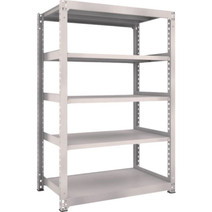 TRUSCO スチールラック M5型中量棚 1200×721×H1800 5段 単体 ネオグレー(Tcode:5060800)