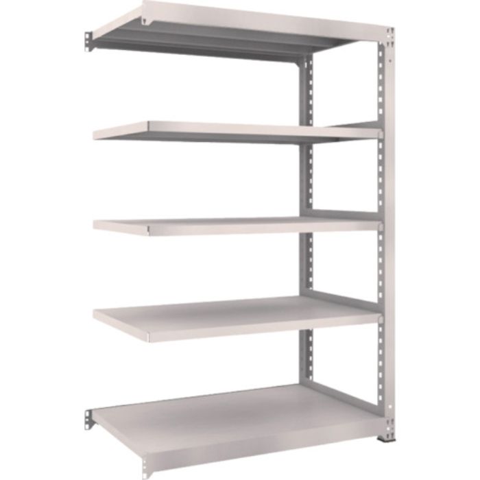 TRUSCO スチールラック M5型中量棚 1200×721×H1800 5段 連結 ネオグレー(Tcode:5091039)