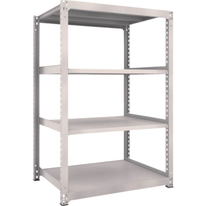 TRUSCO スチールラック M5型中量棚 1200×921×H1800 4段 単体 ネオグレー(Tcode:5060826)