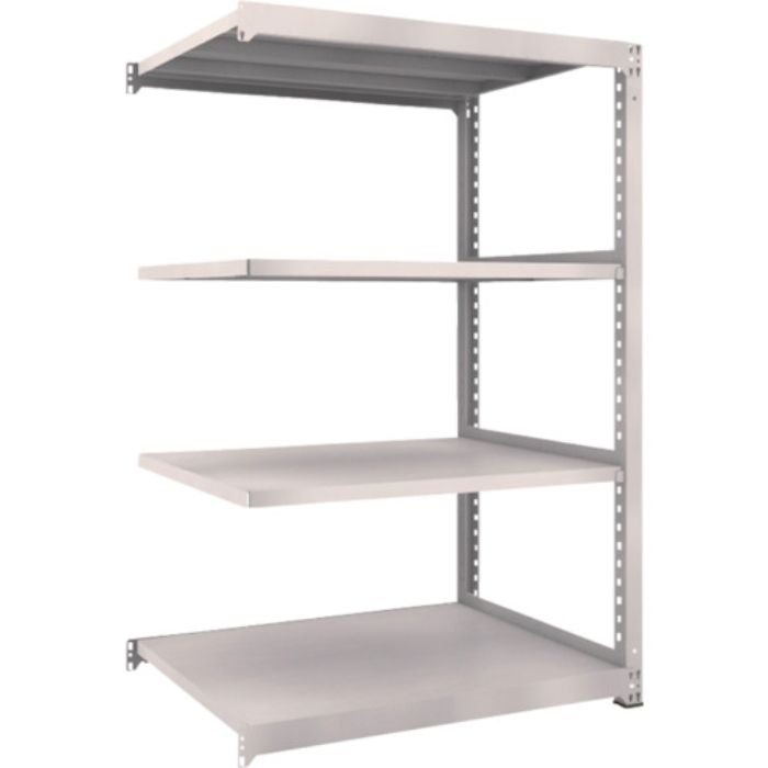 TRUSCO スチールラック M5型中量棚 1200×921×H1800 4段 連結 ネオグレー(Tcode:5091055)