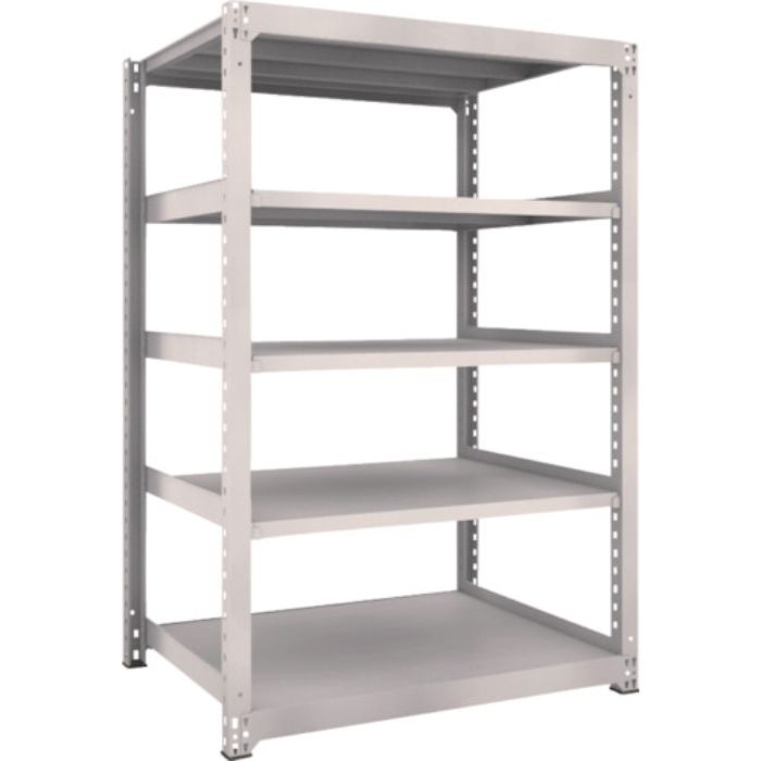 TRUSCO スチールラック M5型中量棚 1200×921×H1800 5段 単体 ネオグレー(Tcode:5060842)