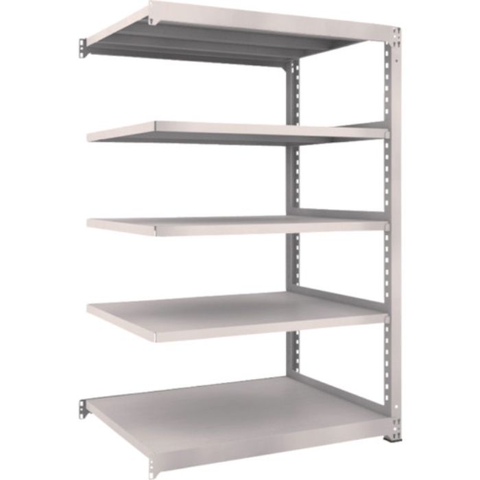 TRUSCO スチールラック M5型中量棚 1200×921×H1800 5段 連結 ネオグレー(Tcode:5091071)