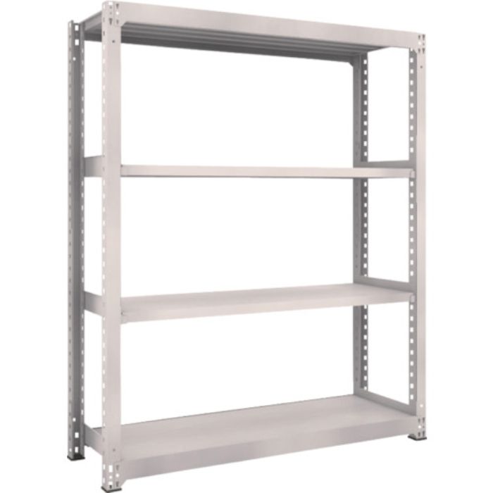 TRUSCO スチールラック M5型中量棚 1500×471×H1800 4段 単体 ネオグレー(Tcode:5063949)