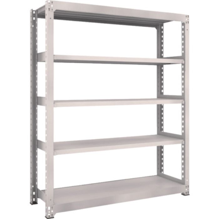 TRUSCO スチールラック M5型中量棚 1500×471×H1800 5段 単体 ネオグレー(Tcode:5063965)