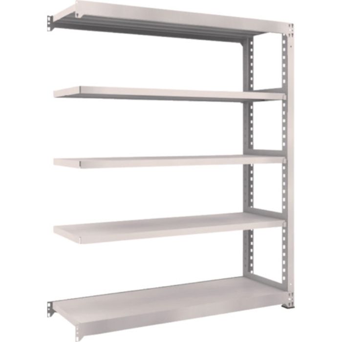 TRUSCO スチールラック M5型中量棚 1500×471×H1800 5段 連結 ネオグレー(Tcode:5091101)