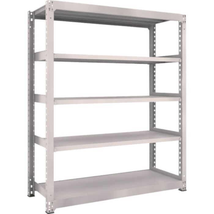 TRUSCO スチールラック M5型中量棚 1500×571×H1800 5段 単体 ネオグレー(Tcode:5064007)