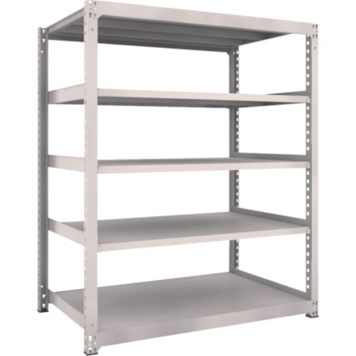 TRUSCO スチールラック M5型中量棚 1500×921×H1800 5段 単体 ネオグレー(Tcode:5064082)