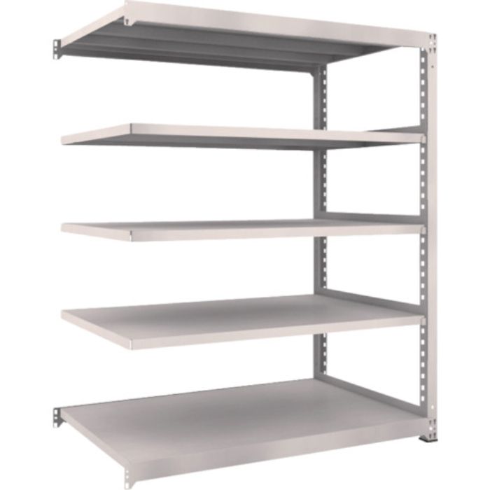 TRUSCO スチールラック M5型中量棚 1500×921×H1800 5段 連結 ネオグレー(Tcode:5091225)